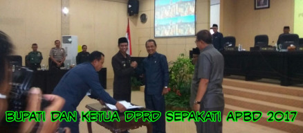 Bupati dan DPRD Bondowoso Sepakati APBD Perubahan 2017.