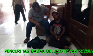 Curi Tas, Arek Simo Babak Belur di Hajar Warga.