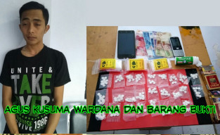 Satreskoba Tangkap Pengedar Pil Koplo Saat Transaksi di Rumah nya.