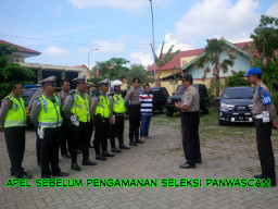 15 Personil Kepolisian Amankan Jalannya Seleksi Panwascam.