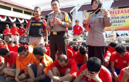 Tim Anti Bandit Polrestabes Beserta Polsek Jajaran Ungkap 108 Kasus kejahatan Jalanan.