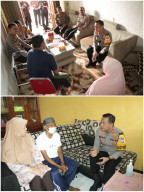 Kepedulian Kapolres Gresik Jenguk Anggota yang Sakit