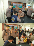 Polres Gresik Gelar Permeriksaan Kesehatan Personil Pam TPS Ops Mantab Brata Semeru 2024