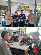 Pam Kes Polres Gresik Cek Kesehatan dan Beri Vitamin Personil Pengamanan Pemilu 2024