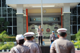 Pasca Pelaksanaan Pemilu 2024, ini arahan Wakapolres Gresik saat Pimpin Apel tingkatkan Kamtibmas