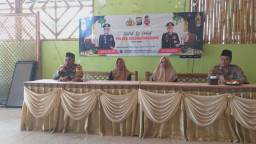 Polsek Balongpanggang Gelar Halal Bihalal, Khotmil Quran dan Santunan Yatim