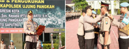Kapolres Gresik Pimpin Sertijab Kapolsek Gresik Kota dan Ujung Pangkah