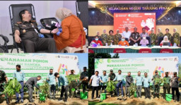 Peringati Hari Bhakti Adhyaksa ke 64 dan HUT IAD ke 24, Kejari Tanjung Perak Gelar Donor Darah dan Tanam Pohon