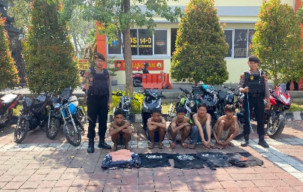 Polres Gresik Amankan Pemuda Hendak Balap Liar, Membawa Sajam