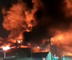Si Jago Merah Hanguskan Gudang PT. SHJ  Di Wilayah Menganti