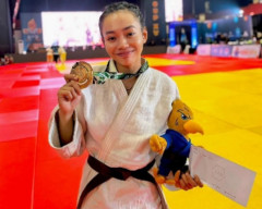Bripda Maria Berlianda Harumkan Nama Polres Gresik di Kejuaraan Nasional Judo Kasad Cup XV 2024