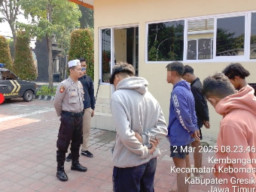 Antisipasi Gangguan Kamtibmas Selama Ramadhan, Unit Raimas Kalam Munyeng Sat Samapta Polres Gresik Gelar Patroli