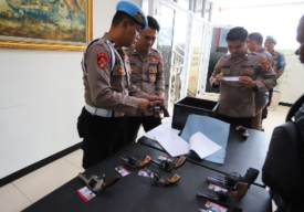 Mitigasi Penggunaan Senpi, Polres Gresik Lakukan Pengecekan Berkala