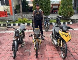 Saat Patroli, Tiga Motor Modifikasi Tanpa Plat Nomor Berhasil di Amankan Raimas Kalam Munyeng Polres Gresik