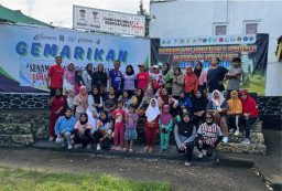 Peringati Harlah Pancasila, Pemdes Jatra Timur Sampang Gelar Senam Sehat Bugar Bersama