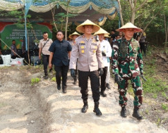 Dukung Ketahanan Pangan Nasional, Polres Gresik Tanam Jagung Serentak di Randu Agung