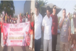 Momentum HUT RI ke 80 tahun, Desa Delik Sumber Gresik Gelar Jalan Sehat Berhadiah Sepeda Motor