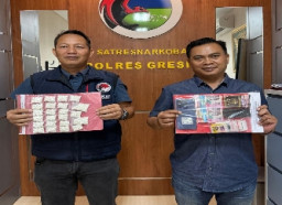 1.169 Pil Dobel L dan Seorang Pelaku Berhasil di Amankan Oleh Satresnarkoba Polres Gresik