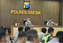 Polres Gresik Gelar Latpraops Ketupat Semeru 2026, Matangkan Pengamanan Mudik Lebaran