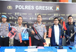 Polres Gresik Ringkus Komplotan Residivis Pencuri Kabel Trafo PLN Lintas Kota di Ngawi