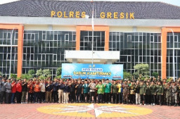‎Apel Besar “Sabuk Kamtibmas” Perkuat Sinergi Polri dan Masyarakat di Gresik