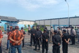 Perkuat Sinergi Jaga Kondusivitas, Pemuda Pancasila PAC Menganti Hadiri Apel Sabuk Kamtibmas di Mapolsek Menganti
