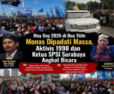 May Day 2026 Ribuan Buruh Padati Monas, Sunowo SPSI Surabaya dan Eko Gagak Angkat Bicara