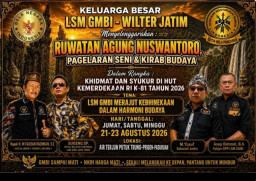 Momentum HUT RI ke-81, GMBI Gresik Bersama Awak Media Kawal Ruwatan Agung Nuswantoro di Prigen