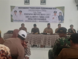 Musdes Sidoraharjo Bahas Prioritas Pembangunan Desa, Camat Kedamean Tekankan Efisiensi Anggaran