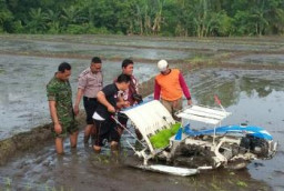 Bhabinkamtibmas Ds. Randupitu Kec. Gempol Kab. Pasuruan Membantu Warga Binaannya Bercocok Tanam.