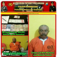 Polsek Purwosari Tangkap 1 Penjudi Remi, 4 Lainnya Berhasil Kabur.