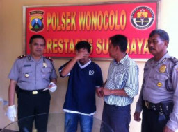 Calo PSK Jarak Tertangkap Lagi, Kini di Proses Polsek Wonocolo.