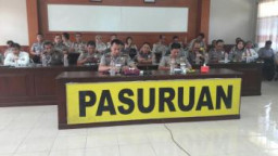 Vidcon Rutin Kapolri Dengan Kapolres Pasuruan Terkait Perkembangan Sikond Terkini
