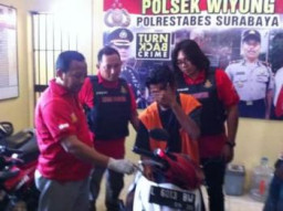 Sepi Garapan, Kuli Bangunan Curi Motor Anak Marinir