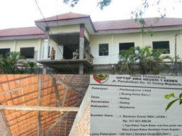 Pengerjaan RKB SMAN 1 Gedeg Beresiko Ambrol
