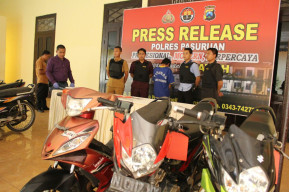 Satreskrim Polres Pasuruan Tangkap Pelaku Curanmor.