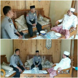 Wakapolsek Kejayan Kunjungi Pondok Raudatul Ulum Besuk Kejayan, Perkenalkan Diri