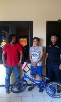 Sepeda Angin Temannya di Bawa Kabur, Andy di Tangkap Satpam