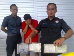 Cristian Diarisa Pemalsu BPKB di Tangkap Polrestabes Surabaya.