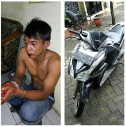 Kepergok Curi Sepeda Motor, ANSORI di Bogem Mentah Oleh Massa Hingga Nyonyor.