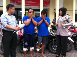 Dua Pelaku Curanmor di Bedil Aparat