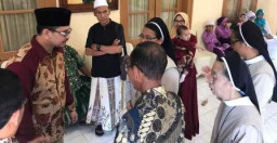 Wawali Pasuruan OPen House, Rombongan Romo Dan Suster Gereja San Antonius Padova Turut Hadir..