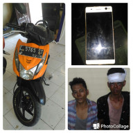 Jatuh Saat di kejar Warga, 2 Jambret Babak Belur Dimassa.