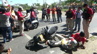 Satreskrim Polrestabes Surabaya Gelar Rekontruksi Jambret di Jl. Pakal.