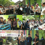 Kapolres Mojokerto Serahkan Kunci Hasil Bedah Rumah Secara Simbolik