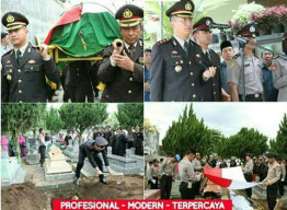Kapolres Jember Jadi Irup Upacara Pemakaman Kombes Pol Purn. Kunto Wibisono.