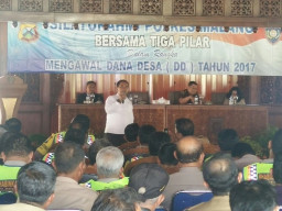 Kawal Dana Desa, Polres Malang Gelar Pertemuan 3 Pilar.