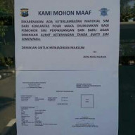 Material SIM Habis, Pemohon di Berikan SIM Sementara.