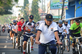 HUT Polantas ke 62, Kapolres Malang Bersepeda Sehat.