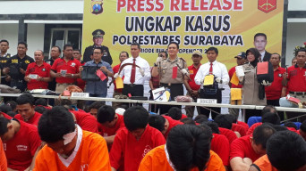 Dalam 1 Bulan Polrestabes Surabaya Ungkap 128 Kasus.